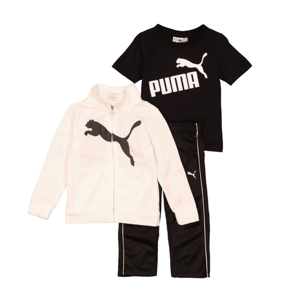 ❌SOLD ❌PUMA TODDLER 3 PIECE TRACK JOGGING SUIT SIZE 2T - Picture 2 of 2